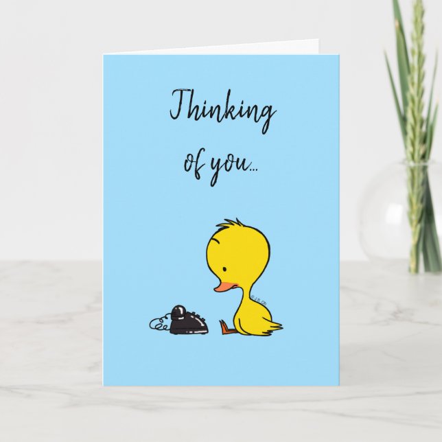 thinking of you (lonely duck) card (Front)