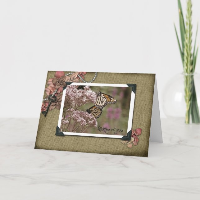 Thinking of You Monarchs Card (Front)