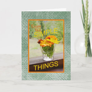 Thinking of You Motivation Daisies Custom Photo Card