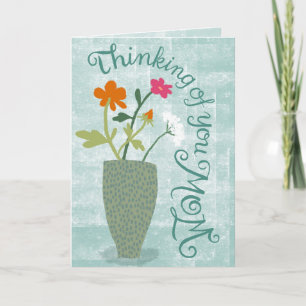 Thinking of You Mum – Bright Floral Abstract Card