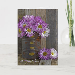thinking of you mum flower in can card