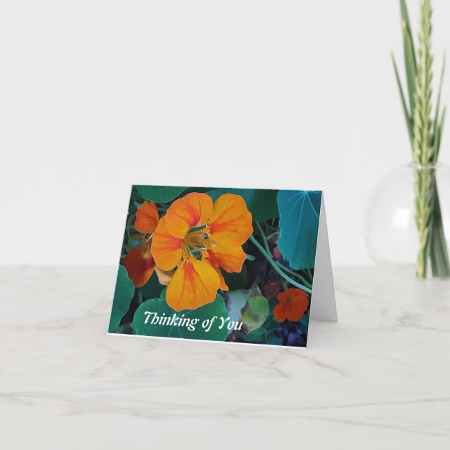 Thinking of You Nasturtium Card (Front)