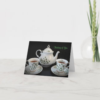 Thinking of You Note Card~Shamrock design Card