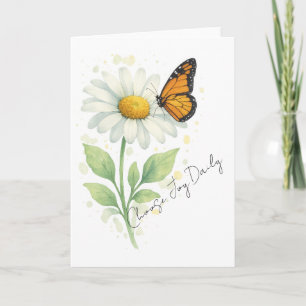 Thinking of You Notecard - Daisy & Butterfly