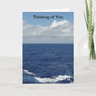 Thinking of You Ocean White Clouds Card