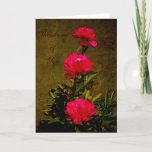 Thinking Of You - Olive Peony Card