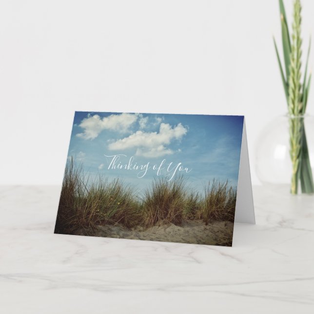Thinking of You on the beach Card (Front)