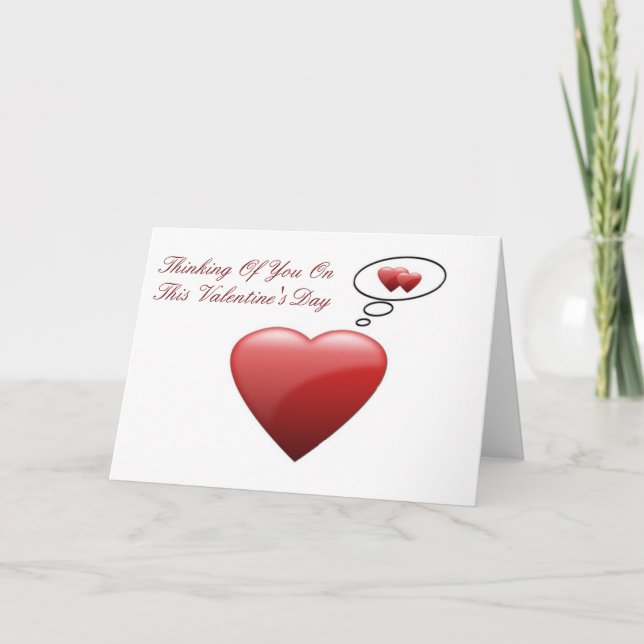 Thinking Of You On Valentine's Day Card (Front)