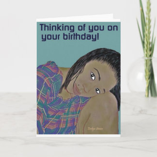 Thinking of you on your birthday Card