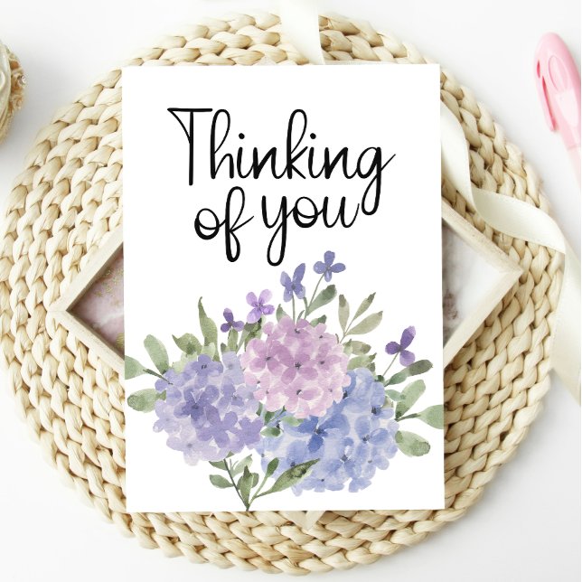 Thinking of You Pastel Hydrangea Floral Card (Creator Uploaded)
