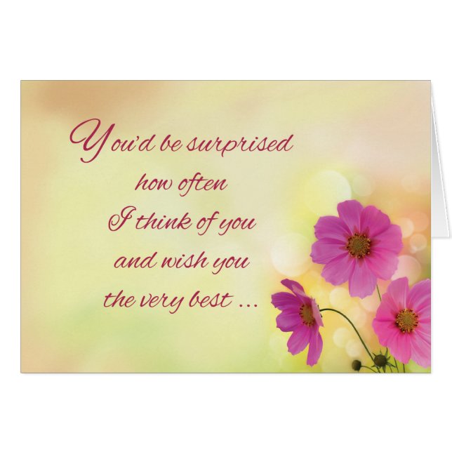 Thinking Of You Pink Flowers (Front Horizontal)