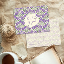 Thinking of You Purple Hand Drawn Pattern
