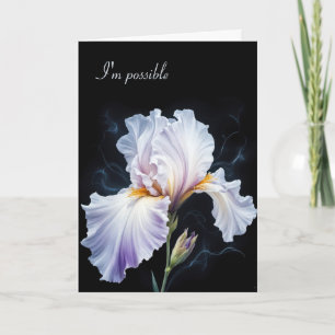 Thinking of You Purple Iris Blossom Card