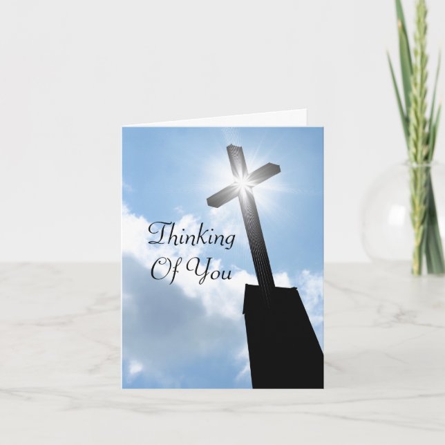 Thinking Of You Religious Greeting Card (Front)