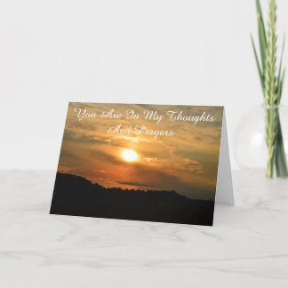 Thinking of You Religious Sunset Card