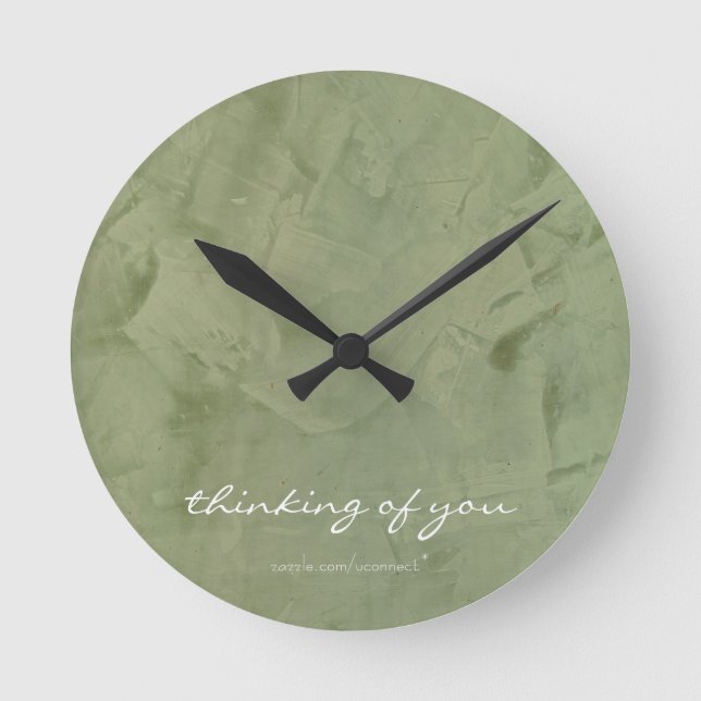 Thinking Of You Sage Wall Clock (Front)