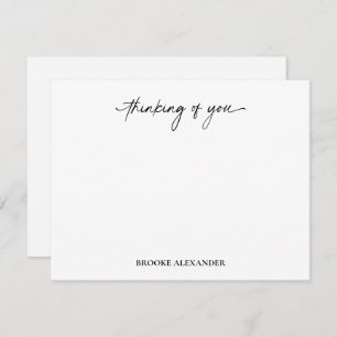 Thinking of You Script Handwriting Decorative Card