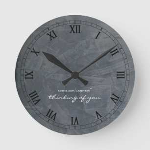 Thinking Of You Slate Wall Clock Roman Numerals