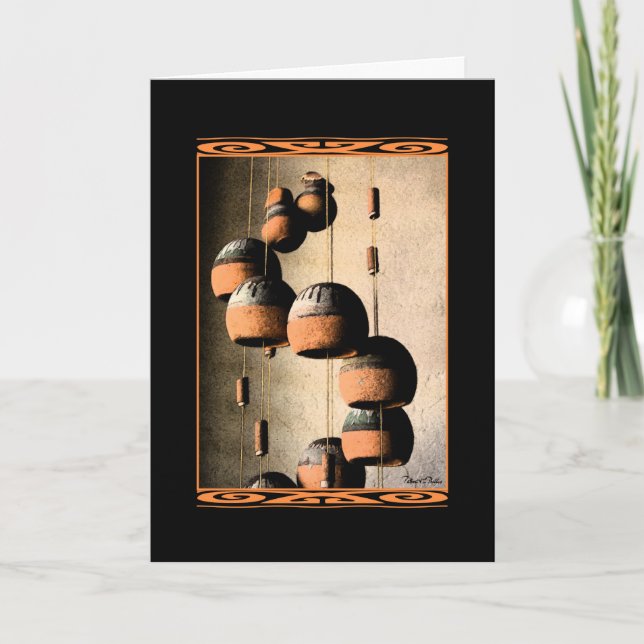 Thinking of You Spiralled Wind Chimes Still Life Card (Front)