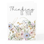 Thinking of You Spring Wildflowers Floral Card