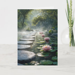 Thinking of You Stepping Stones with Water Liles Card