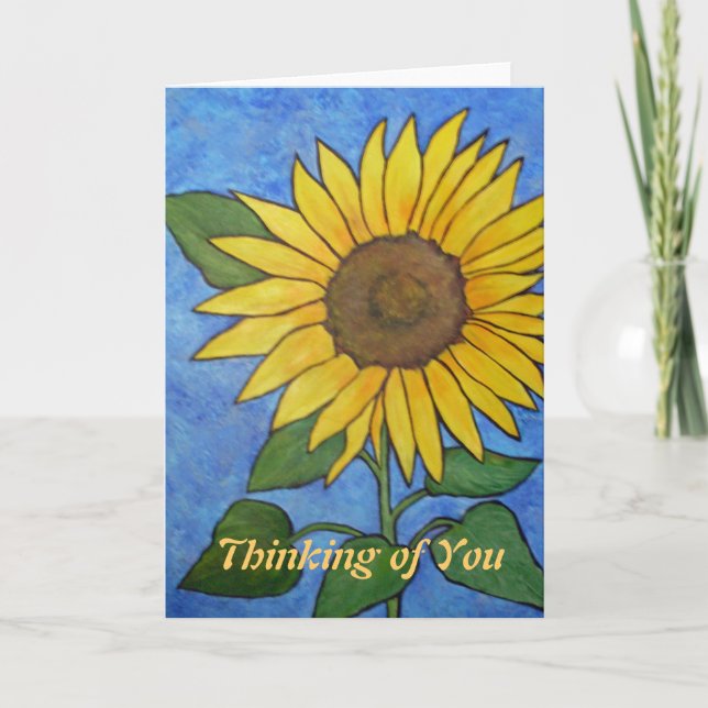 Thinking of you sunflower card (Front)