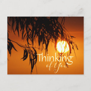 Thinking of You Sunset Glory Postcard template