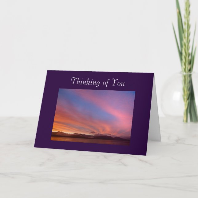 Thinking of You Sunset Greeting Card (Front)