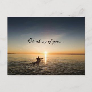Thinking of you, sunset over the ocean Postcard