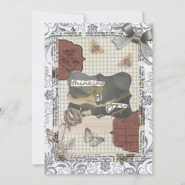 Thinking of You Thoughtful Saying Greeting Card (Front)