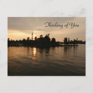 "Thinking of You"-Thousand Islands Sunset Postcard