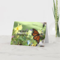 Thinking of You Uniquely - Monarch Butterfly Card