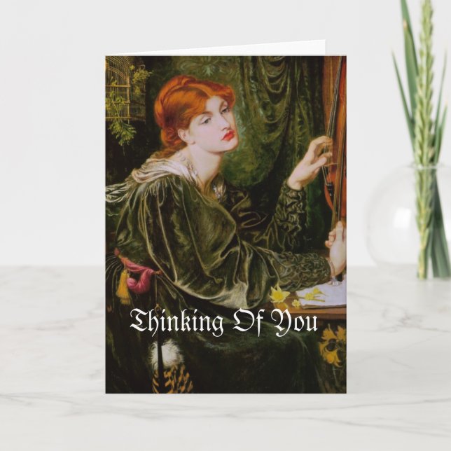 Thinking of you, vintage image greeting card (Front)