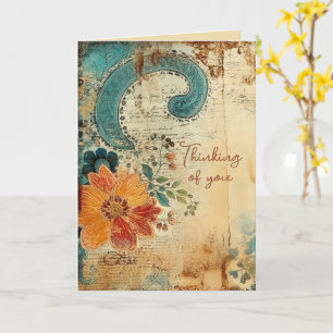 Thinking of You Vintage Paisley  Card