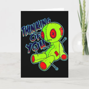 Thinking Of You Voodoo Doll Halloween Valentine Card