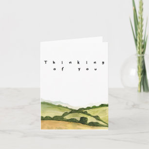Thinking of you watercolor landscape card