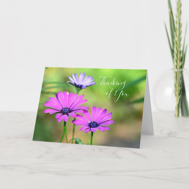 Thinking of You with flowers Card (Front)
