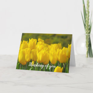 Thinking of You Yellow Floral Modern Sympathy Card
