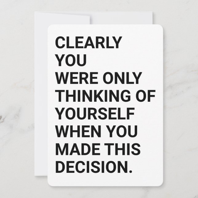 Thinking Of Yourself Funny Coworker Job Leaving Invitation (Front)