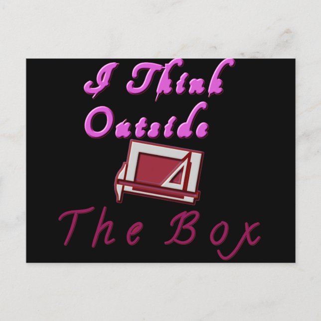 Thinking out of the box Customise Product Postcard (Front)