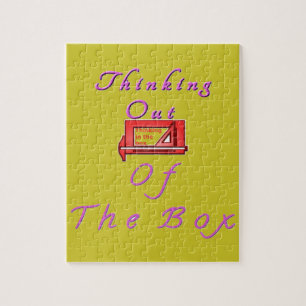 Thinking out of the box. jigsaw puzzle