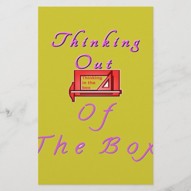 Thinking out of the box. stationery (Front)