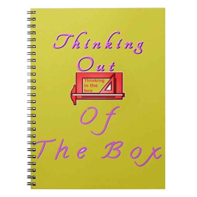Thinking Outside the Box Design Spiral Notebook (Front)