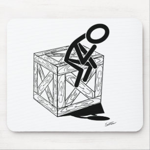 Thinking outside the box mouse pad