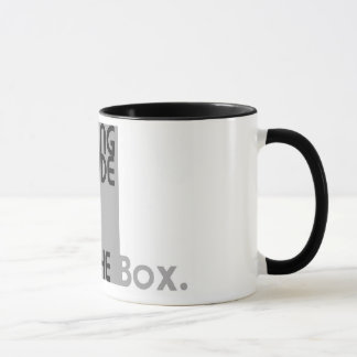 Thinking outside the box mug