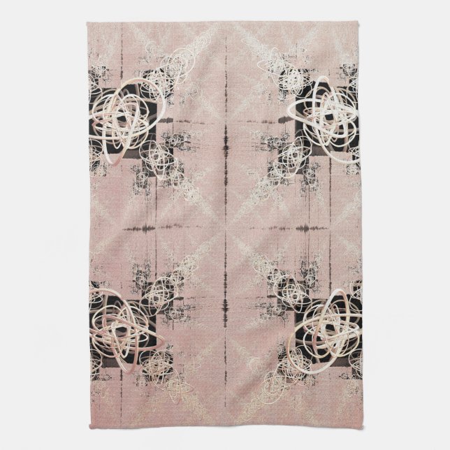 Thinking Pastel Twists Tea Towel (Vertical)