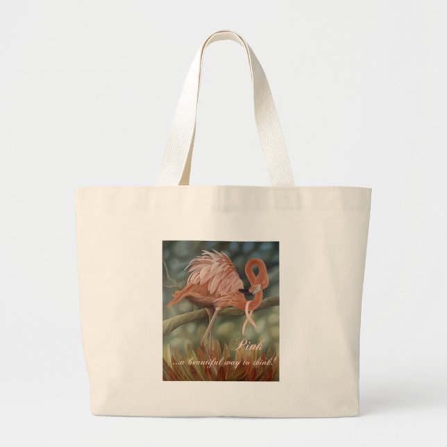 Thinking Pink Flamingo Tote (Front)