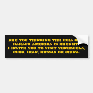 Thinking the idea of a Barack Amer... - Customised Bumper Sticker