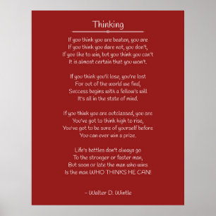 Thinking - Walter D. Wintle Poster