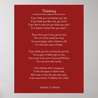 Thinking - Walter D. Wintle Poster